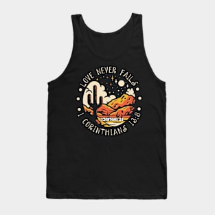 Love Never Fails Western Desert Tank Top